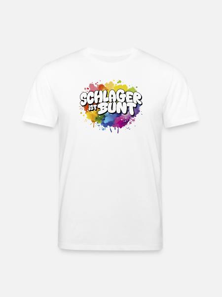 Schlager ist bunt  Regenbogen LSBTIQ - Stanley/Stella Unisex Bio-T-Shirt CREATOR  - Weiß
