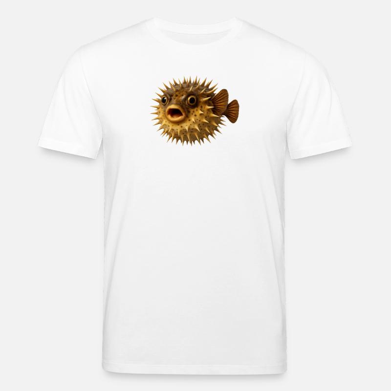 Spiny Fish Underwater Pattern - Stanley/Stella CREATOR Unisex Organic T-Shirt - white