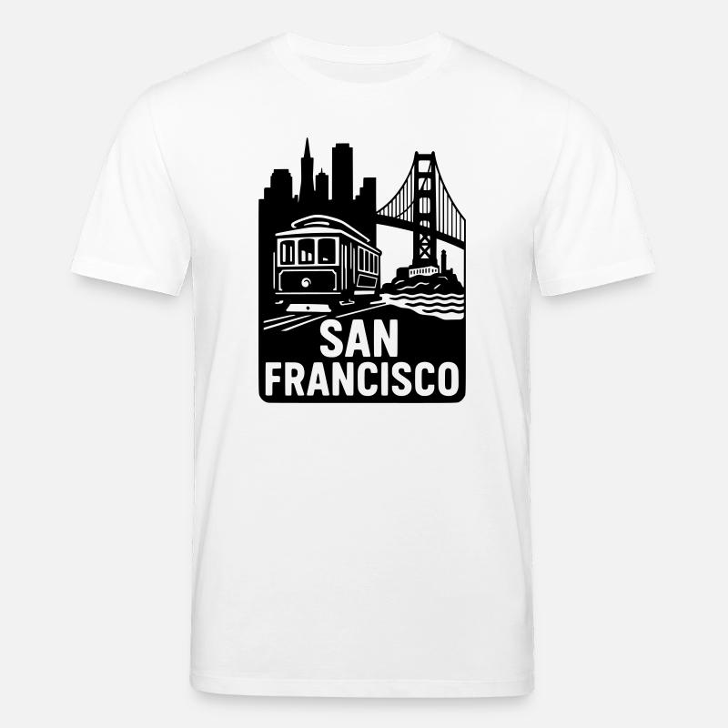 San Francisco Silhouette - T-shirt bio CREATOR Stanley/Stella Unisexe - blanc