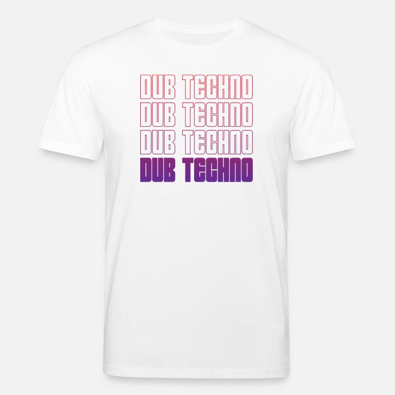 Dub Techno Neon Gradient Grid - Stanley/Stella Unisex Bio-T-Shirt CREATOR  - Weiß