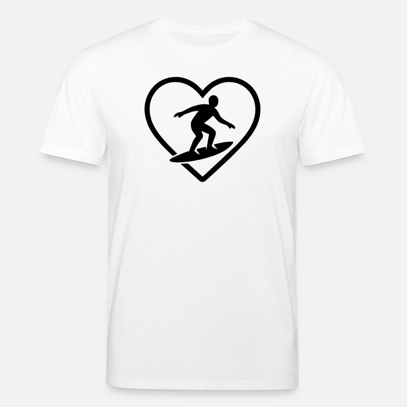 Surfen Herz - Stanley/Stella Unisex Bio-T-Shirt CREATOR  - Weiß