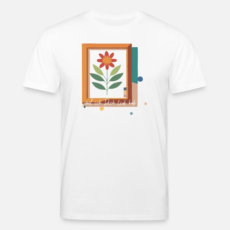 Blume im Bilderrahmen Liebe - Stanley/Stella Unisex Bio-T-Shirt CREATOR  - Weiß