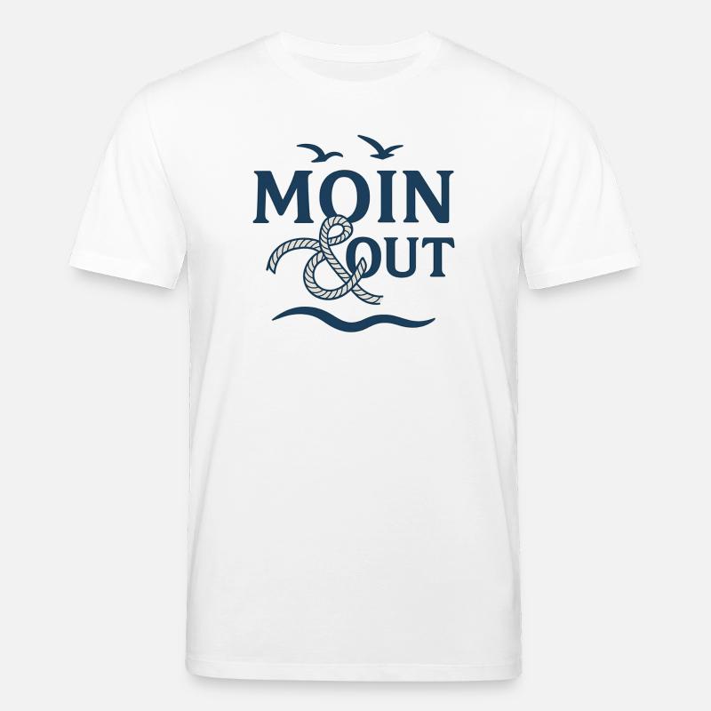 Moin & Out Nautik Logo - Stanley/Stella Unisex Bio-T-Shirt CREATOR  - Weiß