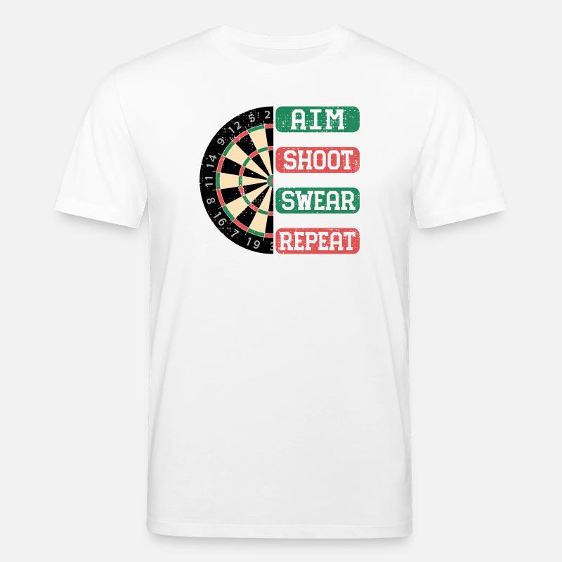 Aim Shoot Wear Repeat Dartboard Style - Stanley/Stella Unisex Bio-T-Shirt CREATOR  - Weiß