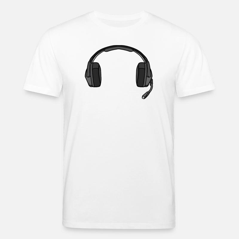 Kopfhörer mit Mikrofon - Stanley/Stella Unisex Bio-T-Shirt CREATOR  - Weiß