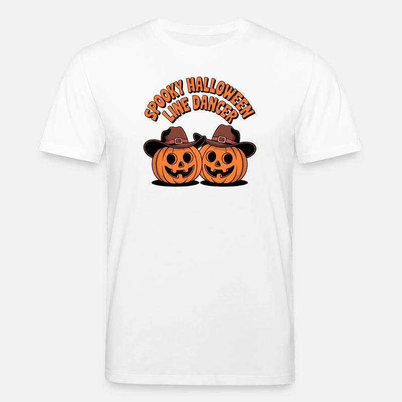 Danseuse en ligne hantée d’Halloween - T-shirt bio CREATOR Stanley/Stella Unisexe - blanc