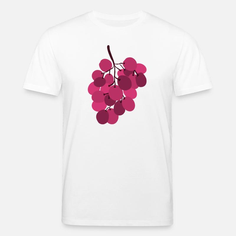 Lebendige rosa Trauben Traube - Stanley/Stella Unisex Bio-T-Shirt CREATOR  - Weiß