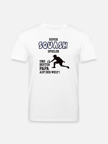 Squash Player Squasher Dad Father Man - Stanley/Stella CREATOR Unisex Organic T-Shirt - white