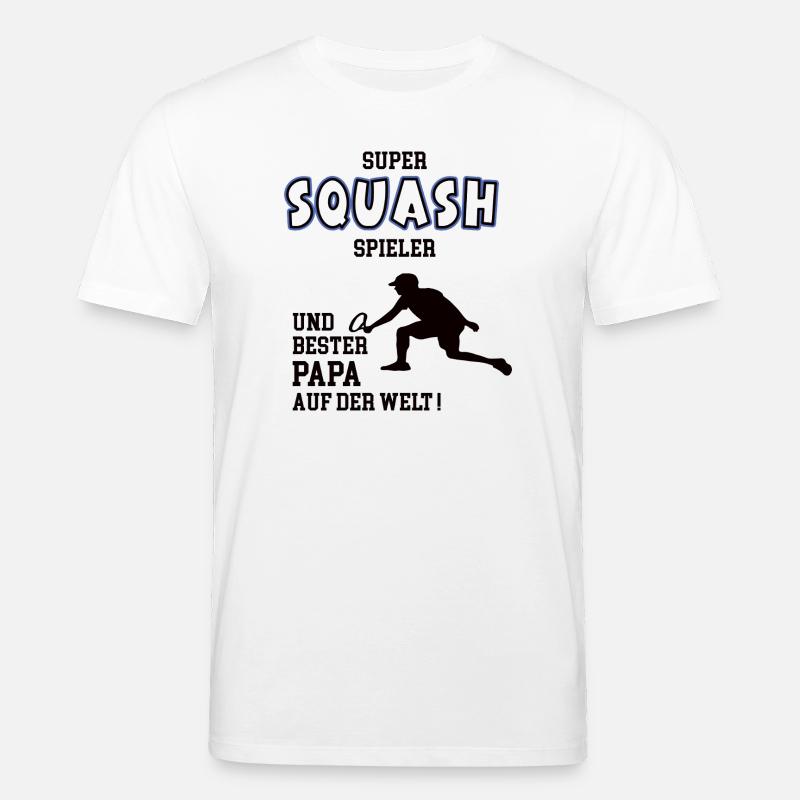 Squash Spieler Squasher Papa Vater Mann - Stanley/Stella Unisex Bio-T-Shirt CREATOR  - Weiß