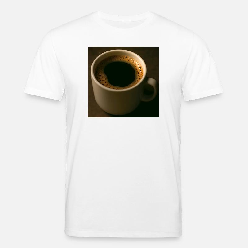 Eine Tasse schwarzer Kaffee - Stanley/Stella Unisex Bio-T-Shirt CREATOR  - Weiß
