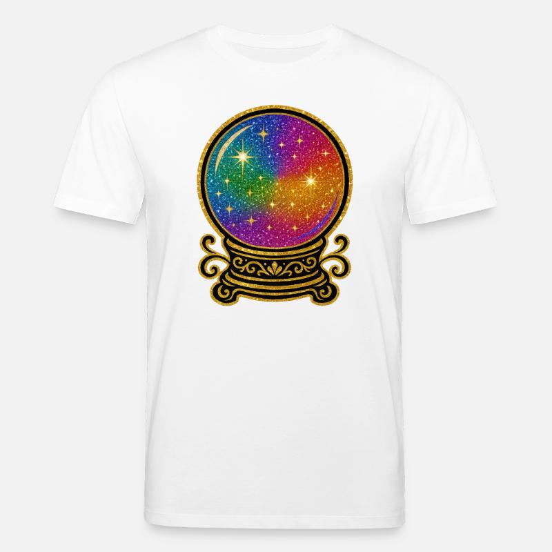 Regenbogen Kristallkugel Glamour | Glaskugel - Stanley/Stella Unisex Bio-T-Shirt CREATOR  - Weiß