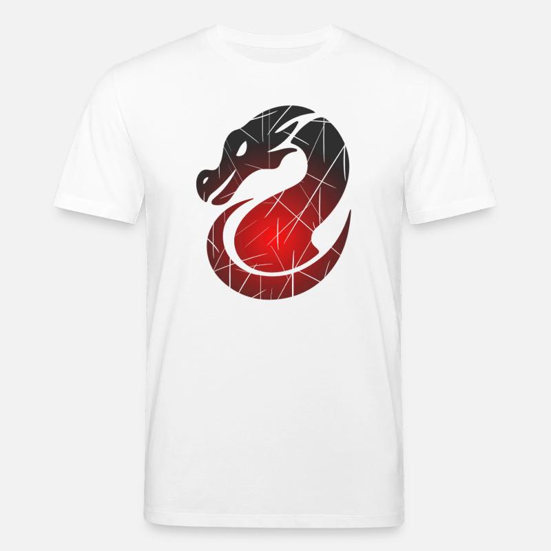 Roter Drachen mit Split-Textur - Stanley/Stella Unisex Bio-T-Shirt CREATOR  - Weiß