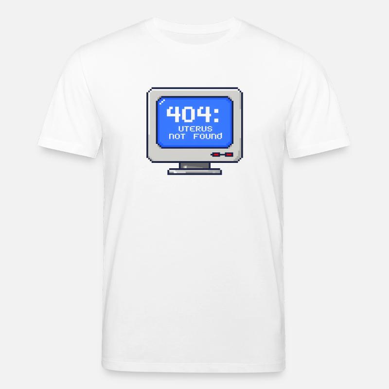 404: Uterus Not Found - 8-Bit Pixel - Stanley/Stella CREATOR Unisex Organic T-Shirt - white