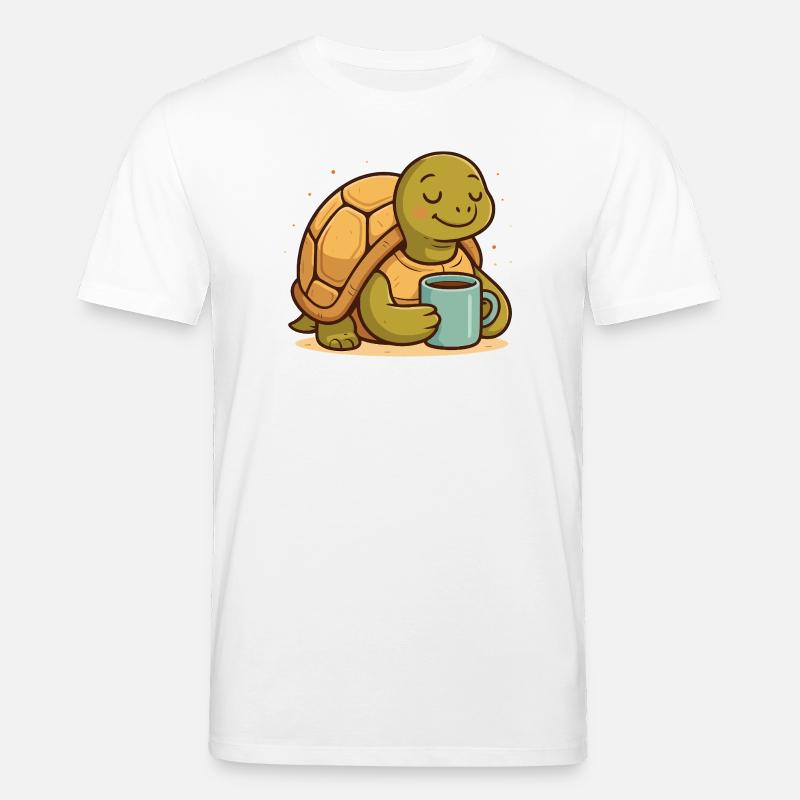 Kaffee-Turtel im Morgenlicht - Stanley/Stella Unisex Bio-T-Shirt CREATOR  - Weiß