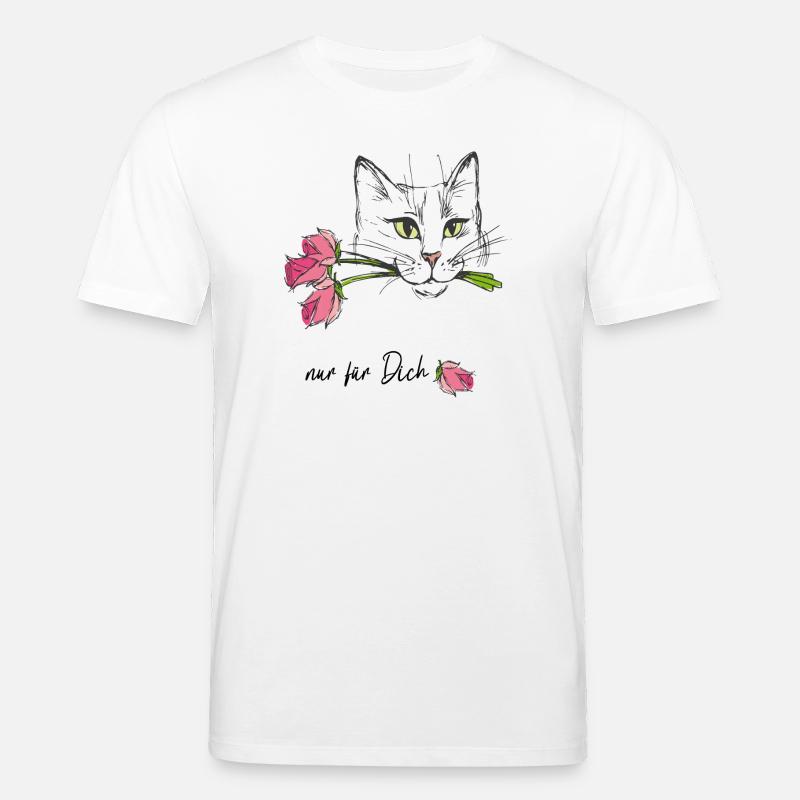 Chat aux roses - T-shirt bio CREATOR Stanley/Stella Unisexe - blanc