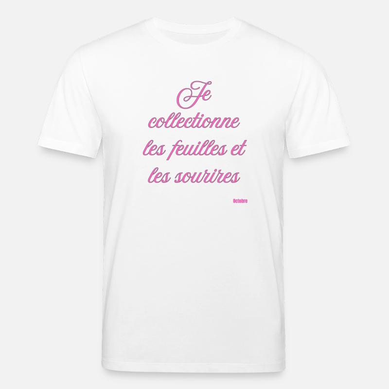 Ich sammle Blätter und lächle - Stanley/Stella Unisex Bio-T-Shirt CREATOR  - Weiß