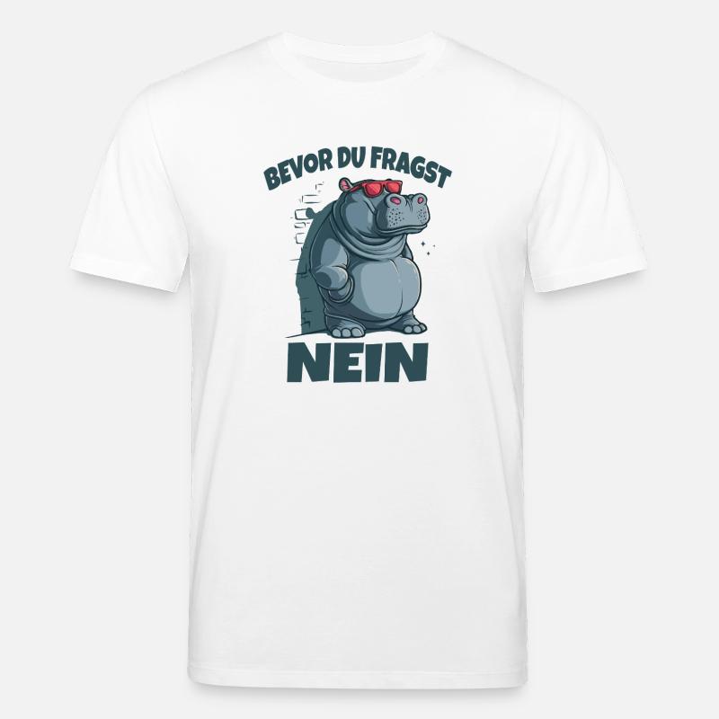 Avant de demander à No Hippo - T-shirt bio CREATOR Stanley/Stella Unisexe - blanc