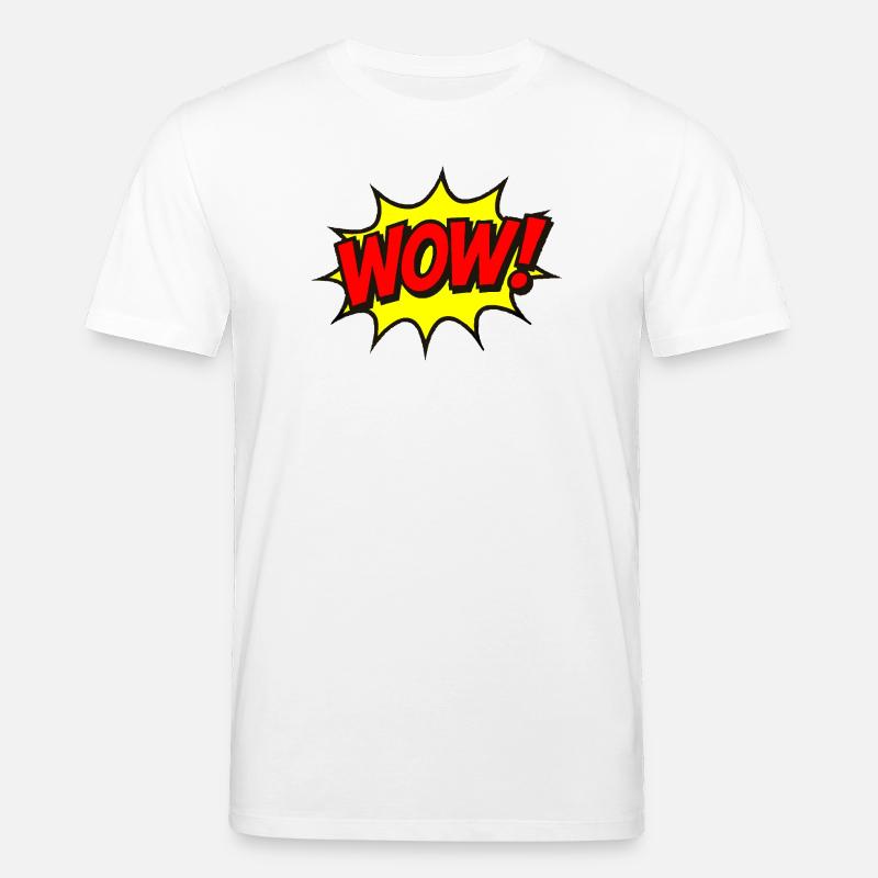Wow Explosion Pop Art - T-shirt bio CREATOR Stanley/Stella Unisexe - blanc