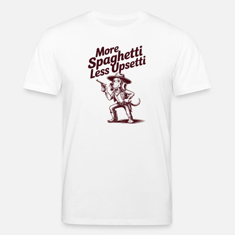 Plus de spaghettis, moins d’upsetti - T-shirt bio CREATOR Stanley/Stella Unisexe - blanc