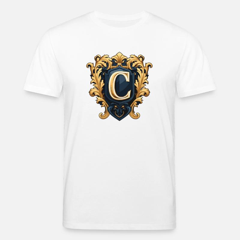 C Buchstabe Name Krone - Stanley/Stella Unisex Bio-T-Shirt CREATOR  - Weiß