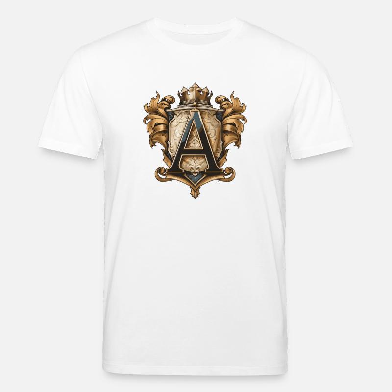 A Buchstabe Name Krone - Stanley/Stella Unisex Bio-T-Shirt CREATOR  - Weiß