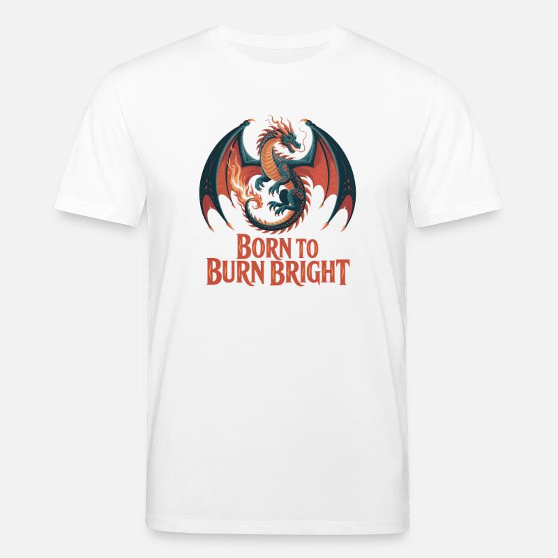 Drache – Born to Burn Bright - Stanley/Stella Unisex Bio-T-Shirt CREATOR  - Weiß