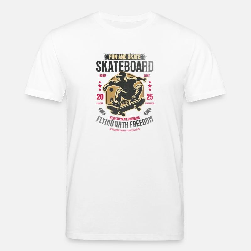 Flying with Freedom – Skateboard 2025 - Stanley/Stella Unisex Bio-T-Shirt CREATOR  - Weiß