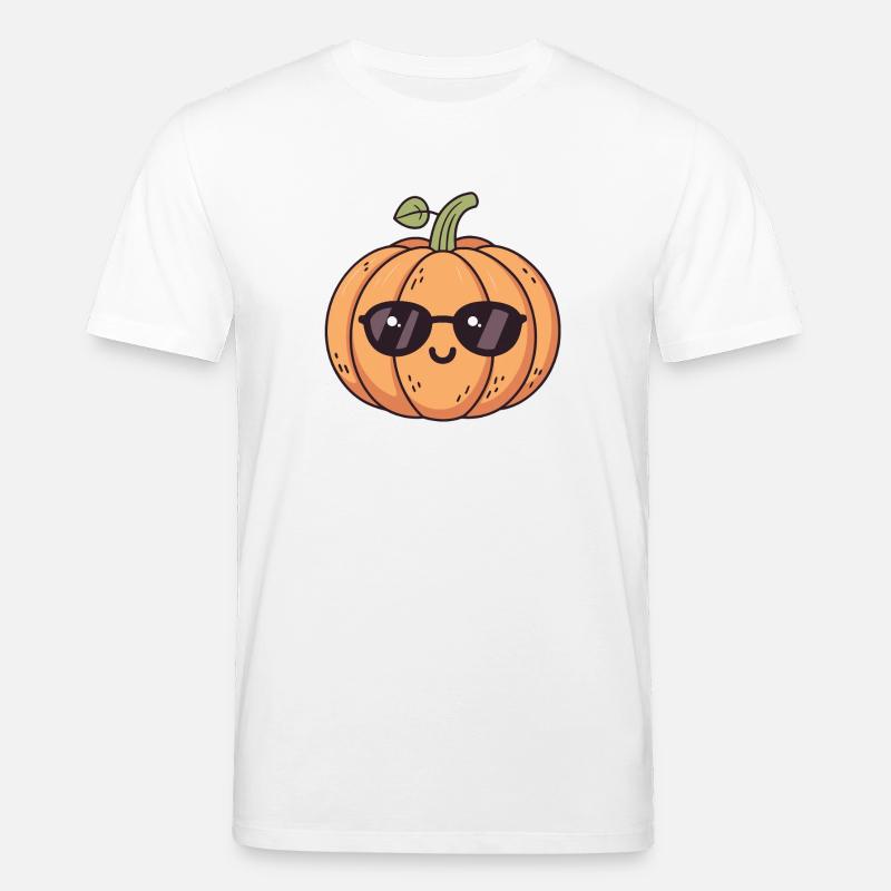Pumpkin Chic schwarze Brille - Stanley/Stella Unisex Bio-T-Shirt CREATOR  - Weiß
