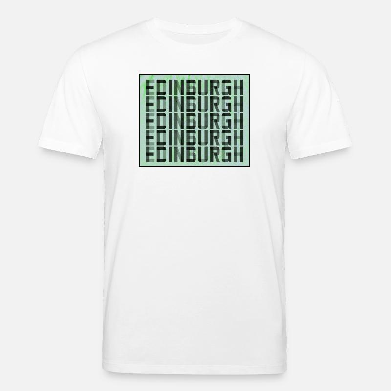 Edinburgh Grid Muster - Stanley/Stella Unisex Bio-T-Shirt CREATOR  - Weiß