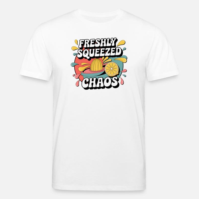 Y2K Pop Humor – Zitrone - Stanley/Stella Unisex Bio-T-Shirt CREATOR - Weiß