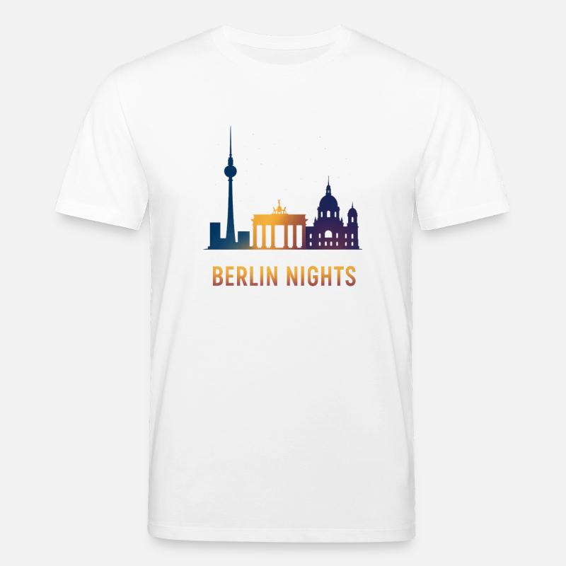Berlin Nights Skyline - Stanley/Stella Unisex Bio-T-Shirt CREATOR  - Weiß