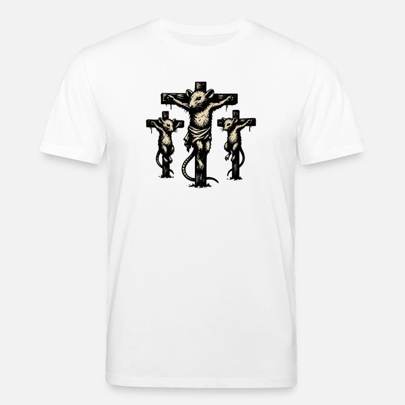 Rattenkreuz Triptychon Illustration - Stanley/Stella Unisex Bio-T-Shirt CREATOR  - Weiß
