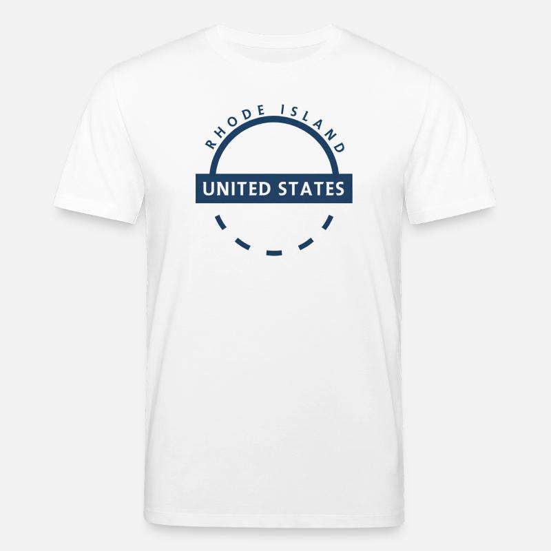 Rhode Island USA Rundes Logo - Stanley/Stella Unisex Bio-T-Shirt CREATOR  - Weiß