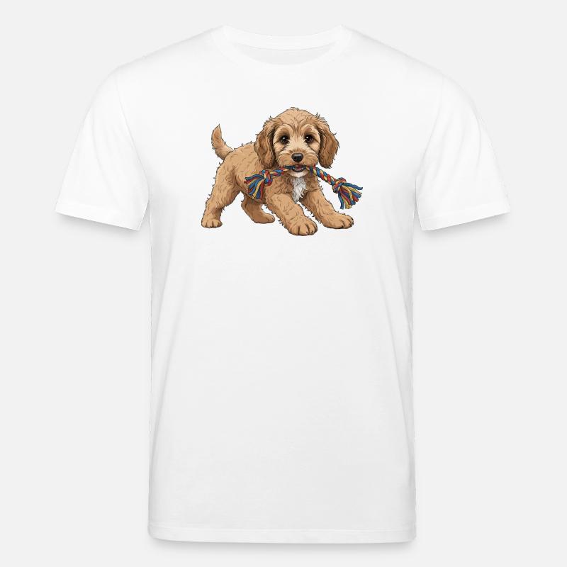 Chiot Cockapoo - T-shirt bio CREATOR Stanley/Stella Unisexe - blanc