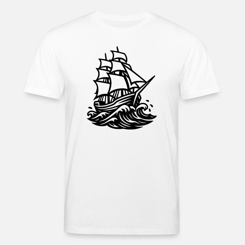 Segelschiff - Stanley/Stella Unisex Bio-T-Shirt CREATOR  - Weiß