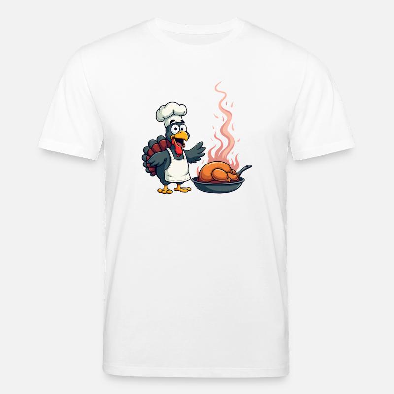 Cuisinier de dinde de Thanksgiving - T-shirt bio CREATOR Stanley/Stella Unisexe - blanc