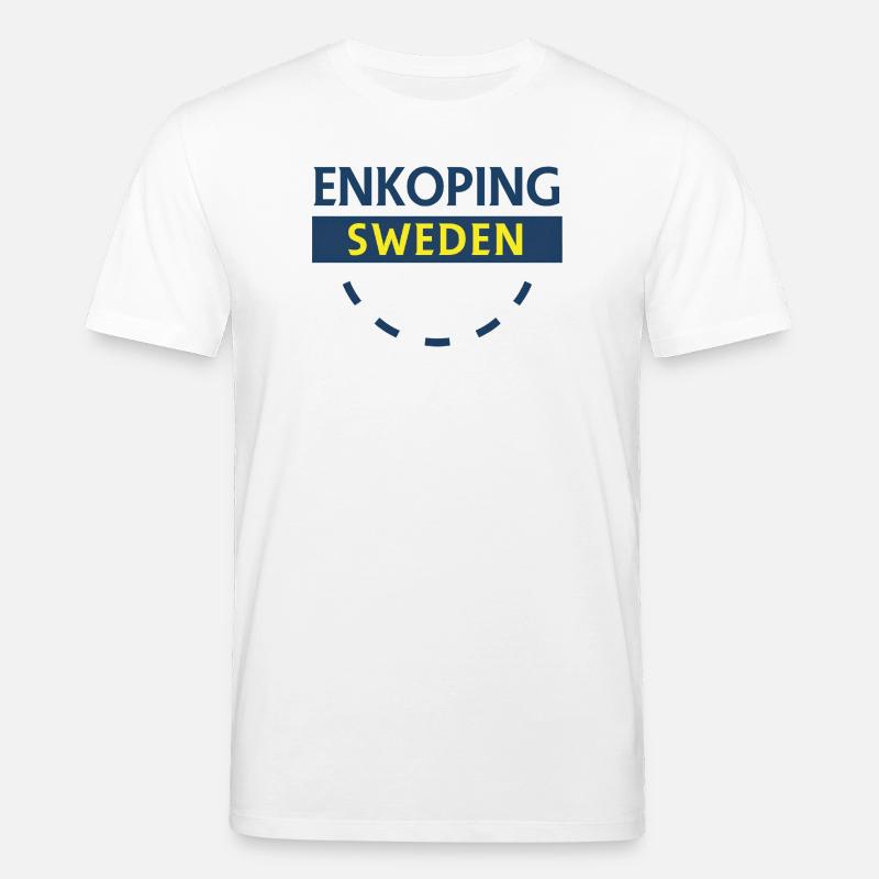Enköping Suède Panneau de la ville - T-shirt bio CREATOR Stanley/Stella Unisexe - blanc