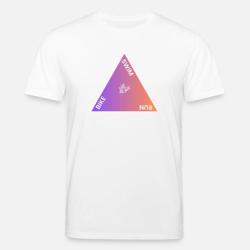 Triathlon Triangle Pente - T-shirt bio CREATOR Stanley/Stella Unisexe - blanc