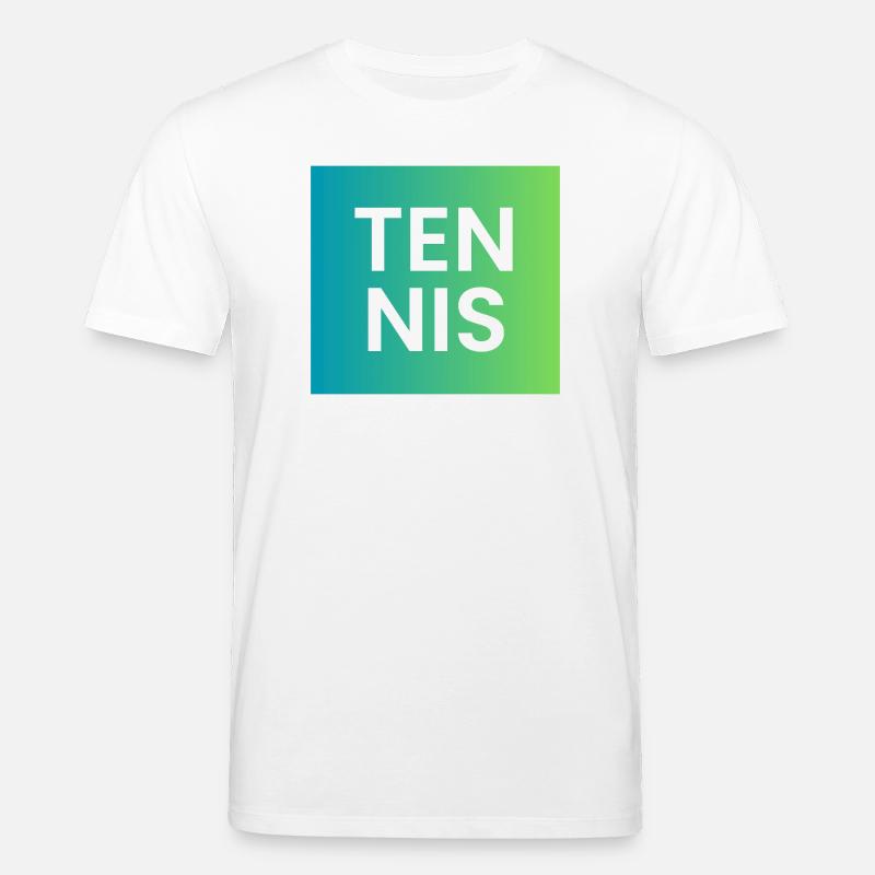 Tennis Gradient Typografie - Stanley/Stella Unisex Bio-T-Shirt CREATOR - Weiß
