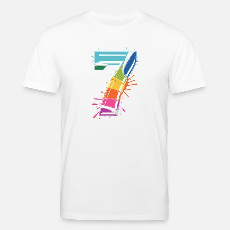 Regenbogen7 Spritzdesign - Stanley/Stella Unisex Bio-T-Shirt CREATOR  - Weiß