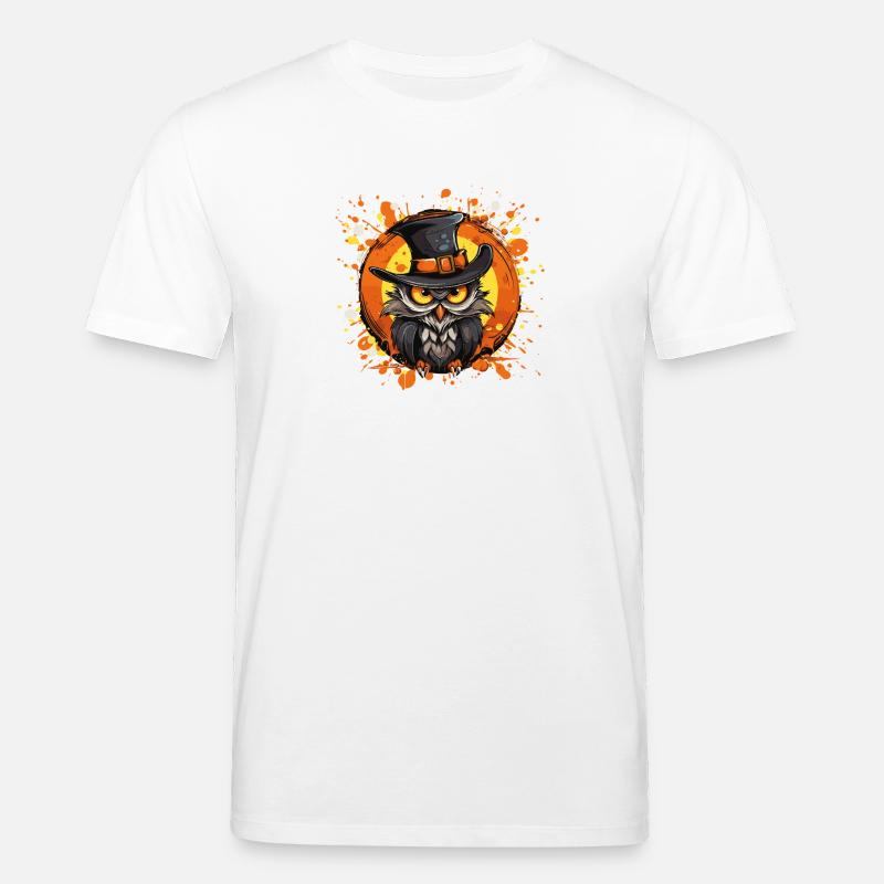 Eulenhut Halloween Splatter - Stanley/Stella Unisex Bio-T-Shirt CREATOR  - Weiß