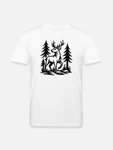 chevreuil - T-shirt bio CREATOR Stanley/Stella Unisexe - blanc