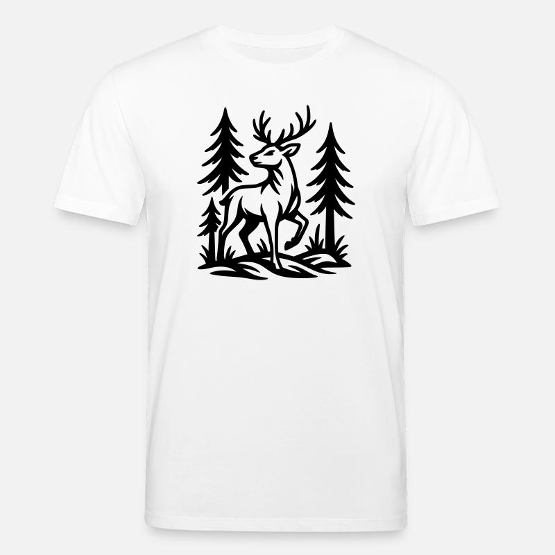 roe deer - Stanley/Stella CREATOR Unisex Organic T-Shirt - white