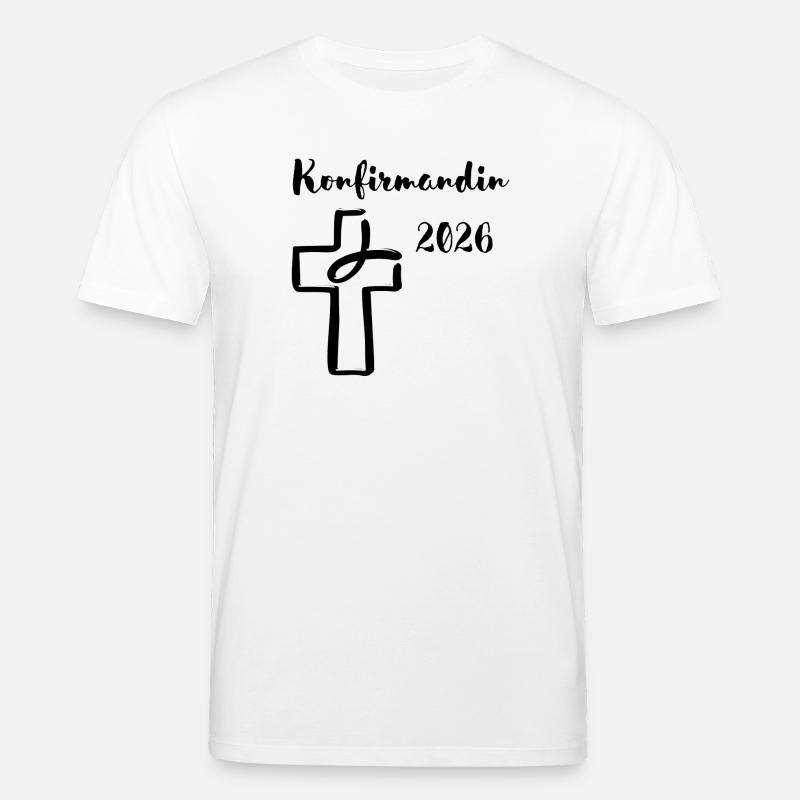 Confirmation 2026 Confirmation Croix et Poisson - T-shirt bio CREATOR Stanley/Stella Unisexe - blanc