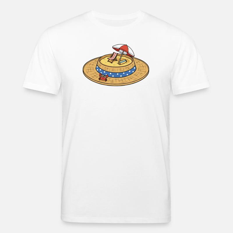 Strohhut Strand Insel - Stanley/Stella Unisex Bio-T-Shirt CREATOR  - Weiß