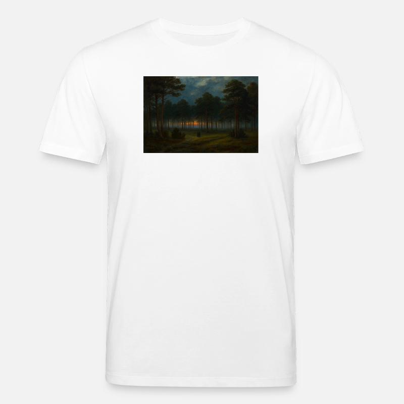 Abenddämmerung im dunklen Wald - Stanley/Stella Unisex Bio-T-Shirt CREATOR  - Weiß