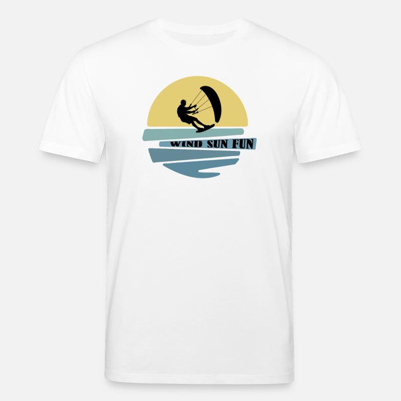 Wind Sonne Fun Kitesurfer - Stanley/Stella Unisex Bio-T-Shirt CREATOR  - Weiß