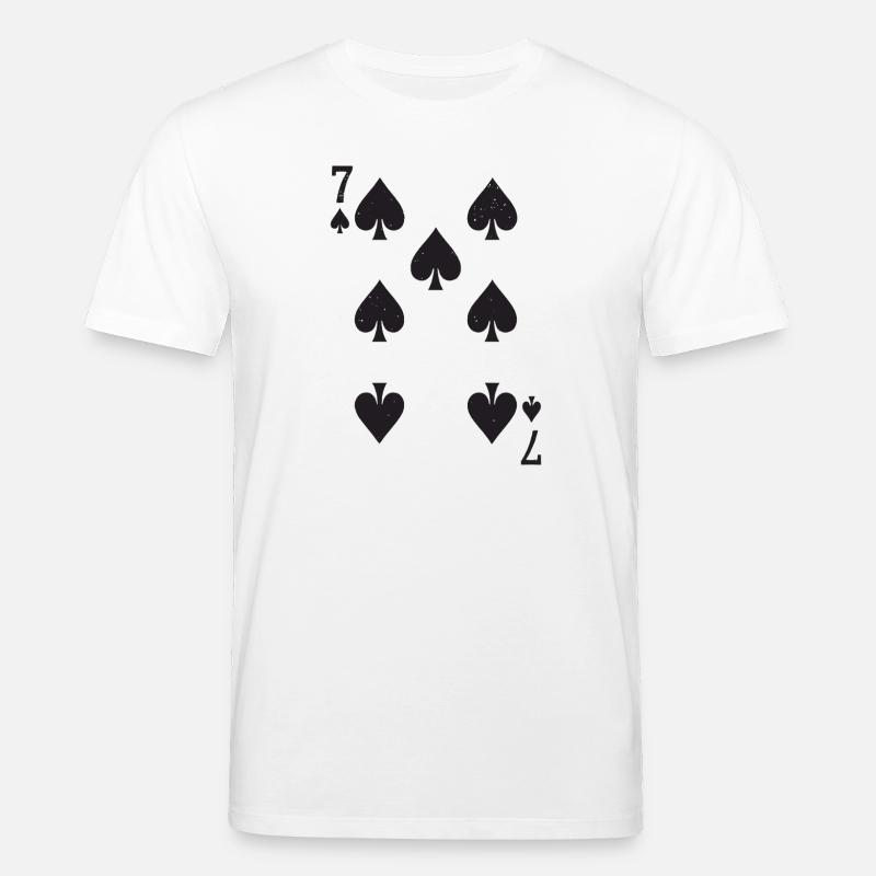 Sieben Spades Hearts Muster Pik - Stanley/Stella Unisex Bio-T-Shirt CREATOR - Weiß