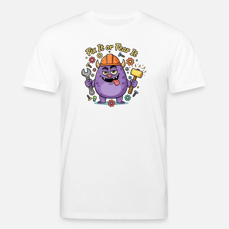Réparez-le ou craignez-le Construire un monstre - T-shirt bio CREATOR Stanley/Stella Unisexe - blanc