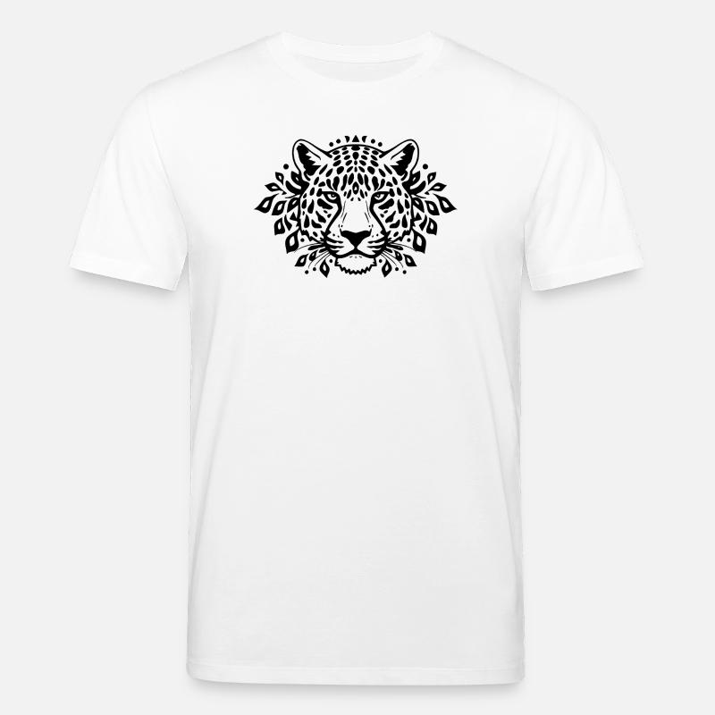 Léopard Léopard Noir Noir - T-shirt bio CREATOR Stanley/Stella Unisexe - blanc